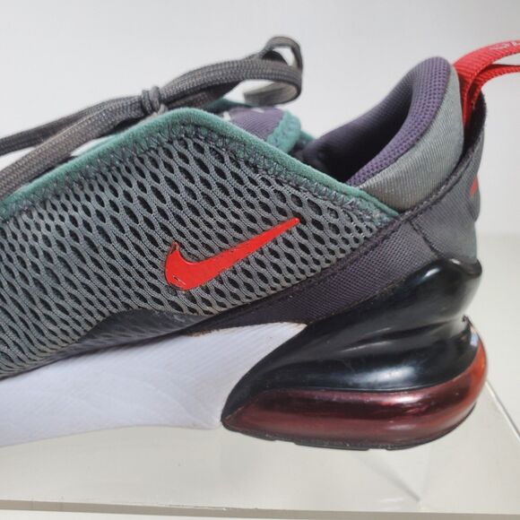 Nike Air Max 270 Sneakers Youth Size 3Y Gray Black White Red Unisex Running Shoe - Picture 8 of 15
